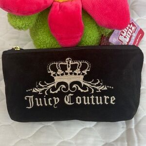 Juicy Couture Vintage suede Brown and Cream Logo Clutch